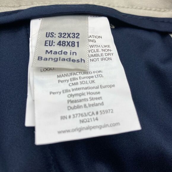 NWT Original Penguin Premium Slim Fit Stretch Chino SZ 32/32 EU 48/81 - Picture 10 of 11